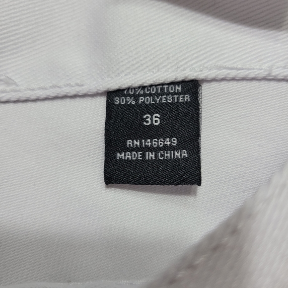 Men's White Jean Shorts Slim Fit NWT - Picture 6 of 7